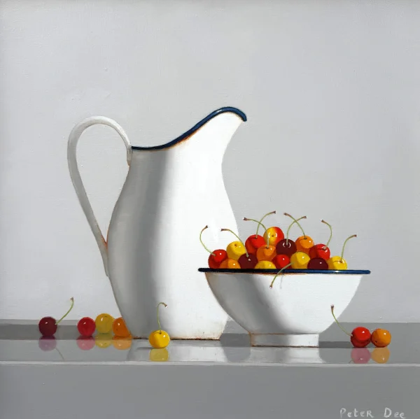 Peter Dee - vintage enamelware with cherries